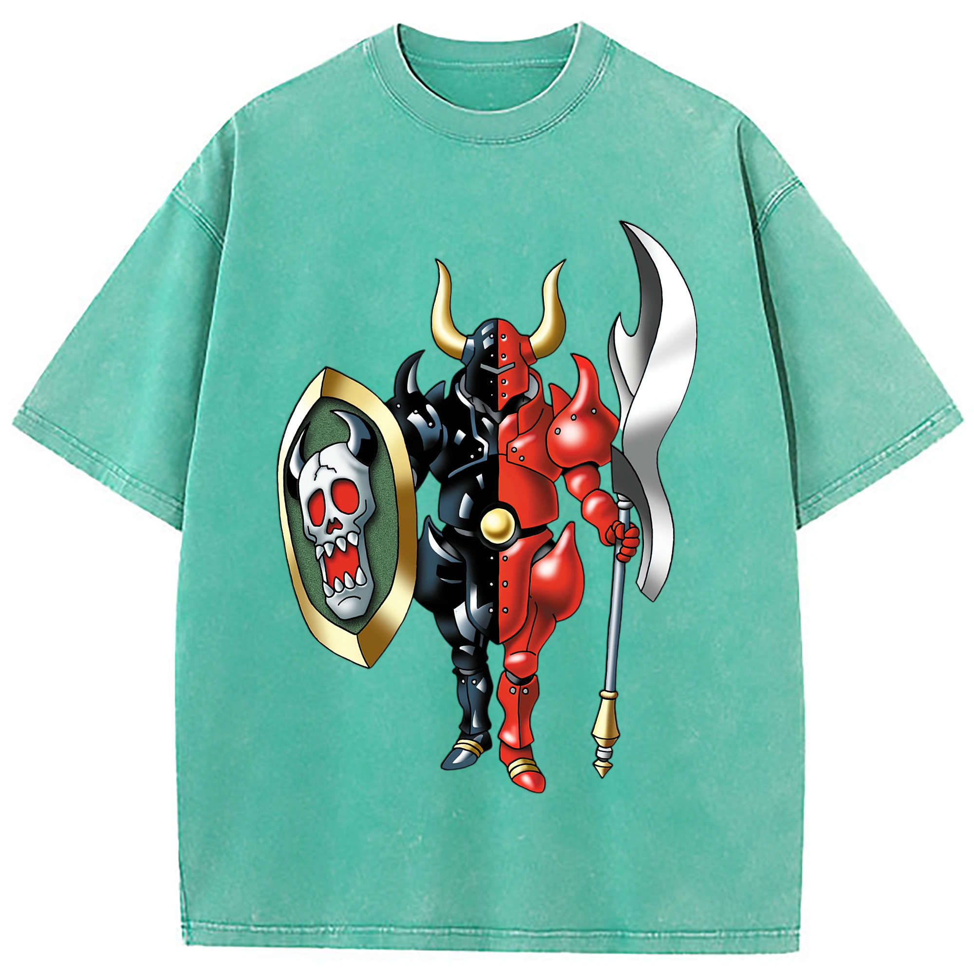 （画像用） ドラゴンクエスト Doragon Kuesuto Dragon Quest 綿100% ヴィンテージ風 半袖Tシャツ（フロントプリント）